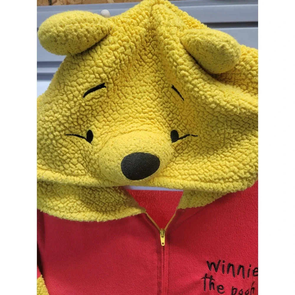 Disney Kids Winnie the Pooh Fleece Hooded‎ Pajamas Onesie XLarge 18 20